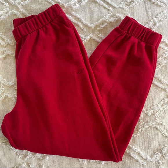 Hollister Pants - Hollister Red Ultra High-Rise Dad Joggers